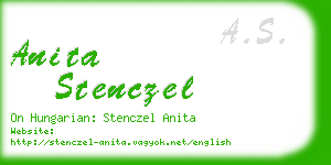 anita stenczel business card